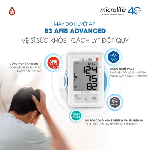 Máy đo huyết áp băp tay MICROLIFE B3 AFIB Advance